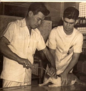Dr. Enrique R. Carlos (right) with his father Dr. Sixto Almeda Carlos (left).